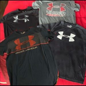 4 Boys Under Armour loose fit heat gear shirts